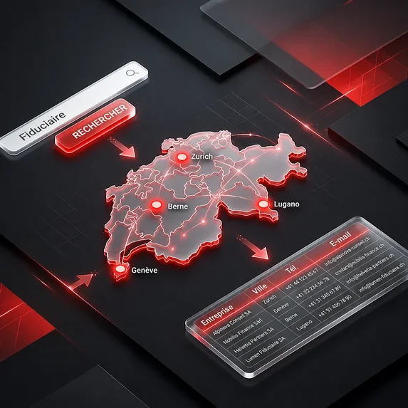 Liste d’entreprises suisses avec adresses e-mail générales et coordonnées de décideurs