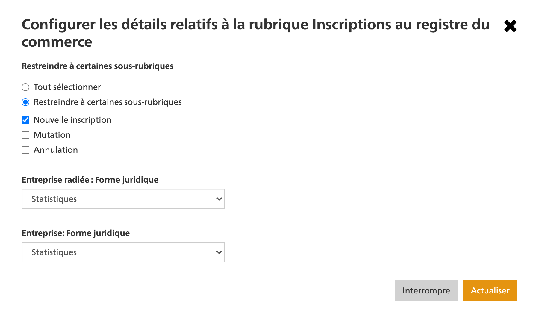 FOSC : Nouvelle inscription